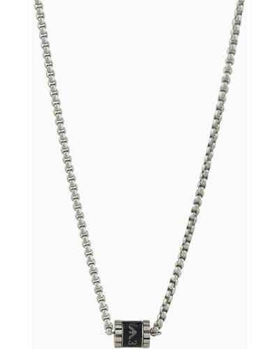 Emporio Armani Emporio Ari Stainless Steel Chain Necklace - White