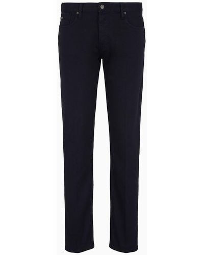 Emporio Armani Jeans J75 Slim Fit In Denim Comfort Tinto Capo - Blu