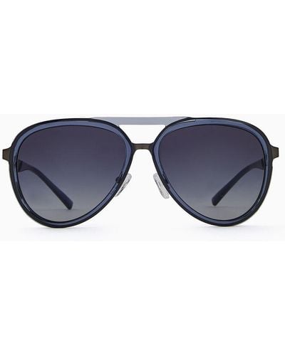 Emporio Armani Sonnenbrille Mit Pilotenfassung - Blau