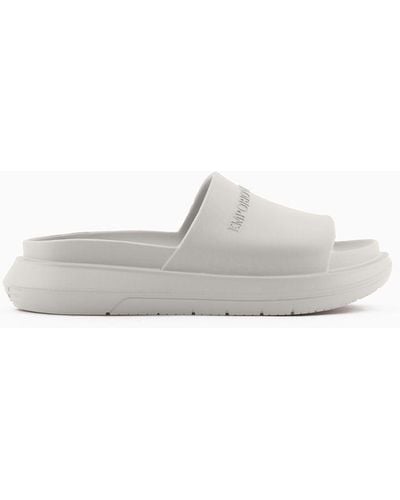 Emporio Armani Sandali Monoblocco In Eva - Bianco