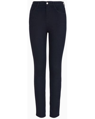 Emporio Armani Jeans J20 High Waist Super Skinny Leg Aus Denim-stretch - Blau
