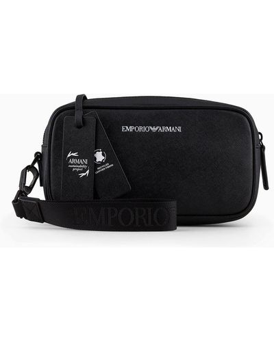 Emporio Armani Astuccio da bagno con applicazione - Nero. Uomo 