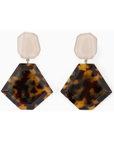 Emporio Armani Oversize Faceted Pendant Earrings - Multicolour