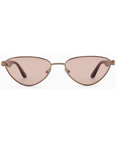 Emporio Armani Sonnenbrille Mit Unregelmäßig Geformter Fassung - Pink