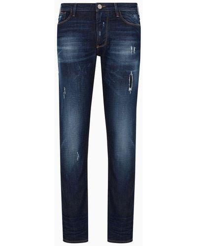 Emporio Armani Jeans J06 In Slim Fit Aus Denim Made In Italy - Blau
