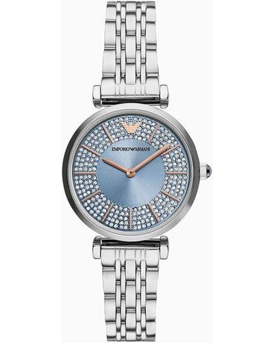 Emporio Armani Two-hand Stainless Steel Watch - Blue