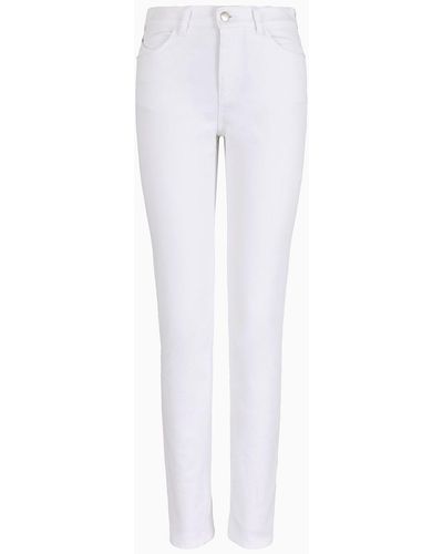 Emporio Armani J18 High-rise Skinny-leg Jeans In Comfort Bull - White