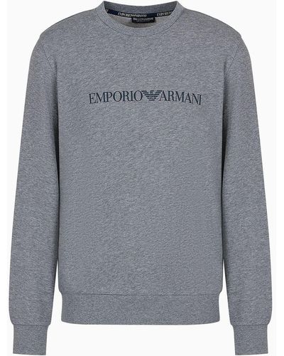 Emporio Armani Loungewear Sweatshirt Mit Logo Von - Grau