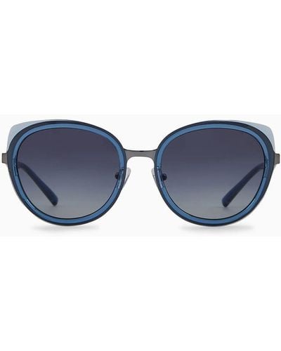 Emporio Armani Gafas De Sol De Forma Redonda Para - Azul