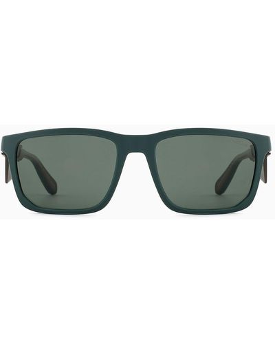 Emporio Armani Lunettes De Soleil Rectangulaires Pour - Vert