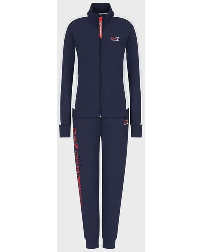 Emporio Armani Dynamic Athlete Tracksuit In Natural Ventus7 Technical Fabric - Blue