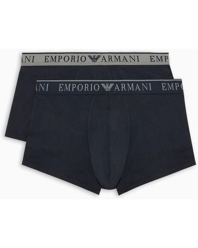 Emporio Armani Lot Composé De 2 boxers Logo Endurance - Bleu