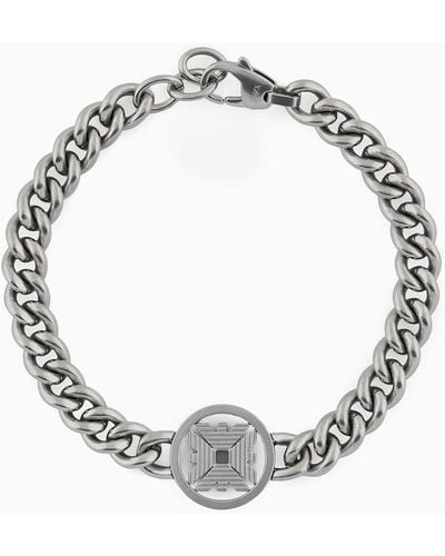 Emporio Armani Stainless Steel Chain Bracelet - Metallic