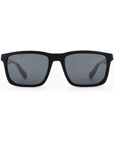 Emporio Armani Gafas De Sol Rectangulares - Negro