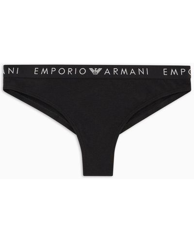 Emporio Armani Brazilian Briefs - Black