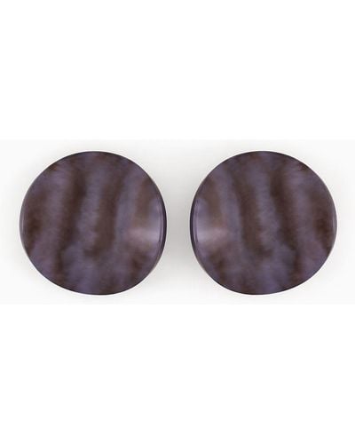 Emporio Armani Oversize Round Multicoloured Earrings - Purple