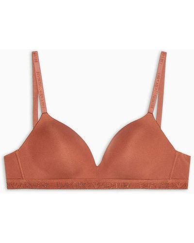 Armani Sustainability Values padded triangle bra in recycled