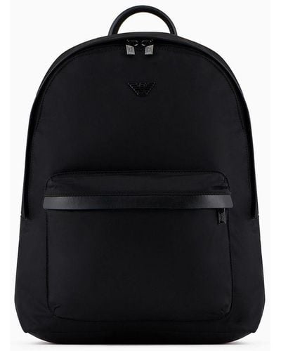 Emporio Armani Asv Recycled Nylon Backpack - Black
