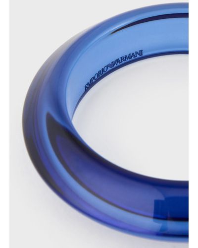 Emporio Armani Pulsera Rígida Moldeada En Resina - Azul