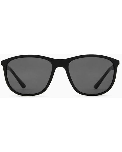 Emporio Armani Pillow Sunglasses Asian Fit - Black