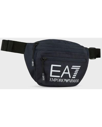 Emporio Armani Belt Bag With Oversized Logo - Black