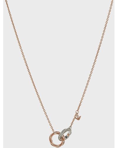 Emporio Armani Two-tone Stainless Steel Chain Necklace - Metallic