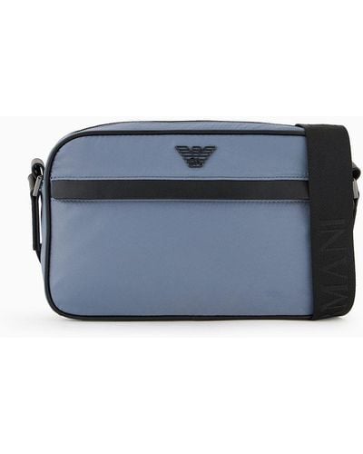 Emporio Armani Armani Sustainability Values Recycled Nylon Shoulder Bag - Blue