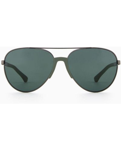 Emporio Armani Sonnenbrille Mit Pilotenfassung - Grün