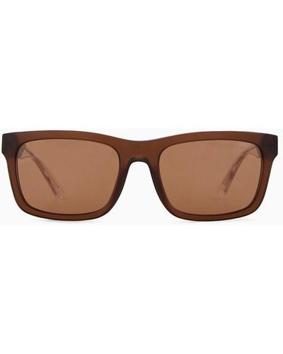 Emporio Armani Rectangular Sunglasses - Brown