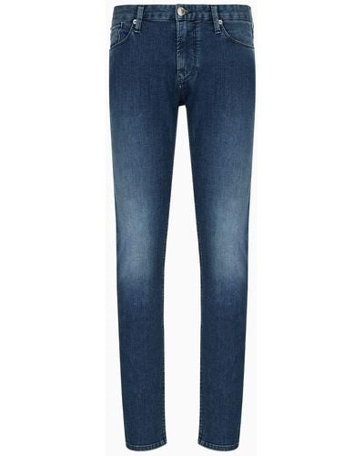 Emporio Armani J06 Slim-fit Jeans In Comfort Twill 9.5 Oz Denim - Blue