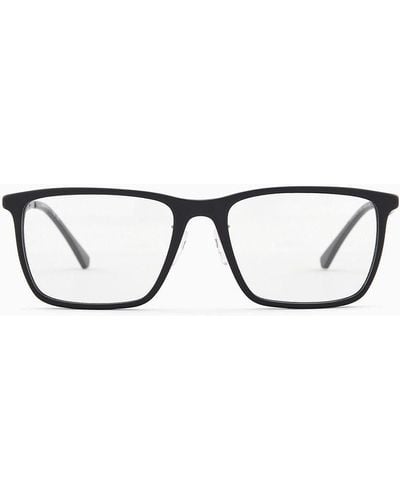 Emporio Armani Rectangular Glasses - Black