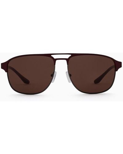 Emporio Armani Aviator Sunglasses - Brown
