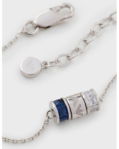 Emporio Armani Sterling Silver Components Bracelet - White