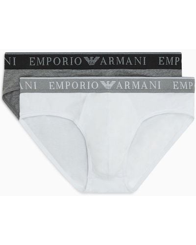 Emporio Armani 2er-pack Slips Mit Endurance-logo - Schwarz