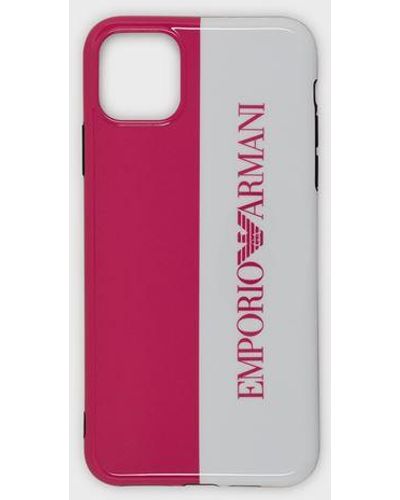 Emporio Armani Cover iPhone 11 Pro Max con logo - Multicolore