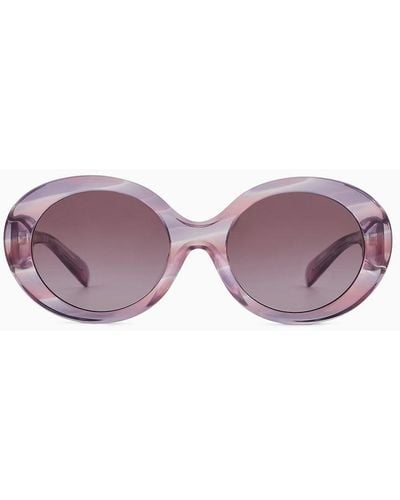 Emporio Armani Sonnenbrille Mit Ovaler Form - Lila