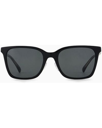 Emporio Armani Square Sunglasses Asian Fit - Black