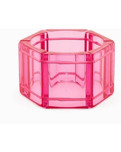 Emporio Armani Facettiertes Elastisches Armband - Pink