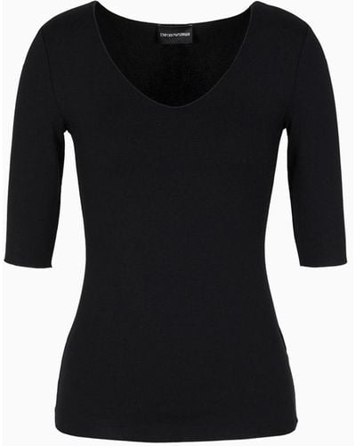 Emporio Armani Slim Fit T-shirts - Black