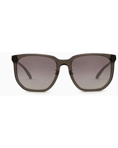 Emporio Armani Square Sunglasses Asian Fit - Grey