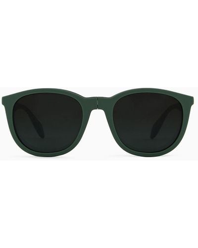 Emporio Armani Panto Sunglasses With Interchangeable Lenses - Black