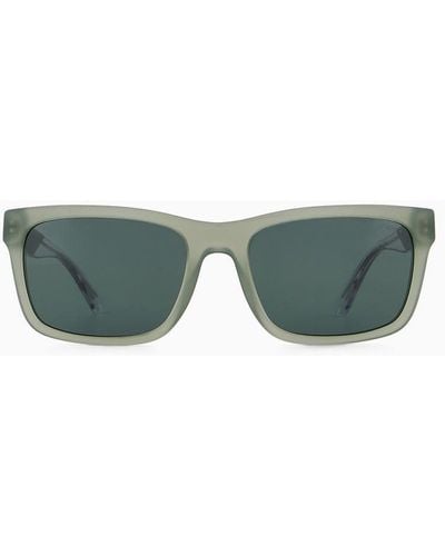 Emporio Armani Sonnenbrille Mit Rechteckiger Fassung - Grün