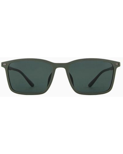 Emporio Armani Gafas De Sol De Forma Rectangular - Verde