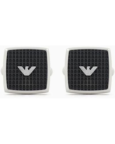 Emporio Armani Stainless Steel Cuff Links - Grey