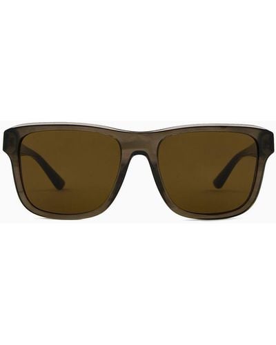 Emporio Armani Rechteckige Sonnenbrille - Grün