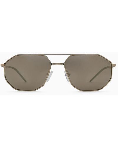 Emporio Armani Sonnenbrille Mit Unregelmäßig Geformter Fassung - Grau