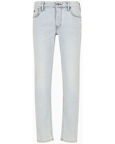 Emporio Armani J75 Slim-fit Faded Denim Jeans - Grey