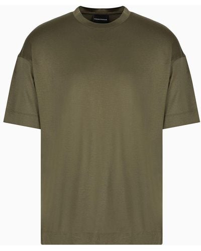 Armani Sustainability Values loose-fit T-shirt in a Lyocell jersey blend