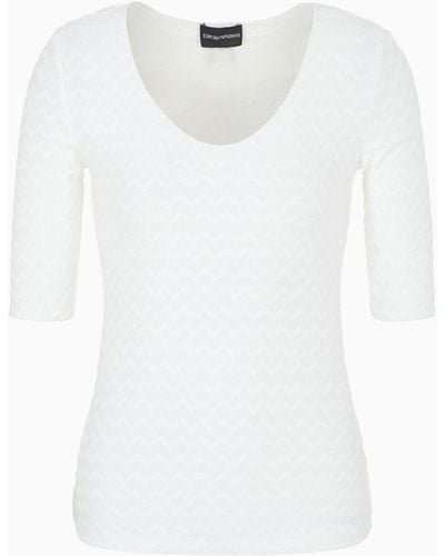 Emporio Armani Camisetas De Corte Entallado - Blanco
