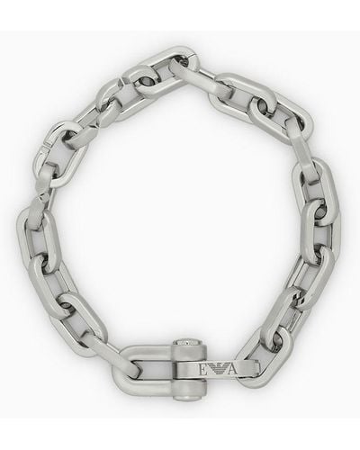 Emporio Armani Stainless Steel Chain Bracelet - Metallic